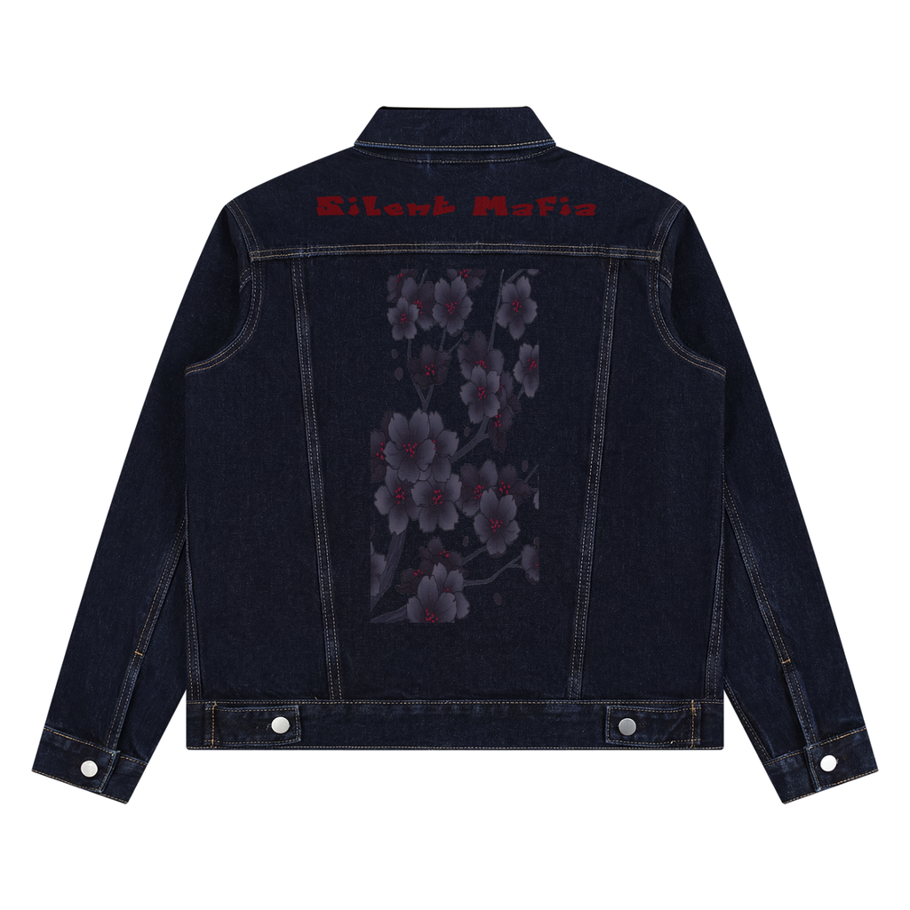 Silent Mafia Unisex Vintage Wash Denim Jacket