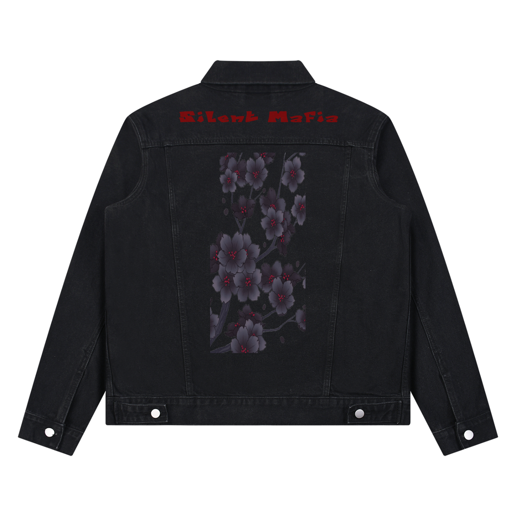 Silent Mafia Unisex Vintage Wash Denim Jacket