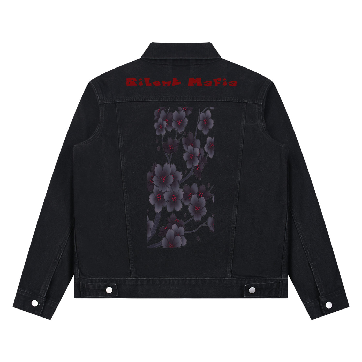 Silent Mafia Unisex Vintage Wash Denim Jacket