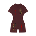 Silent Mafia Women's Quarter-Zip Short Sleeve Romper
