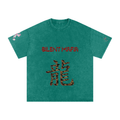 Silent Mafia Snow Washed Oversized Cotton T-Shirt