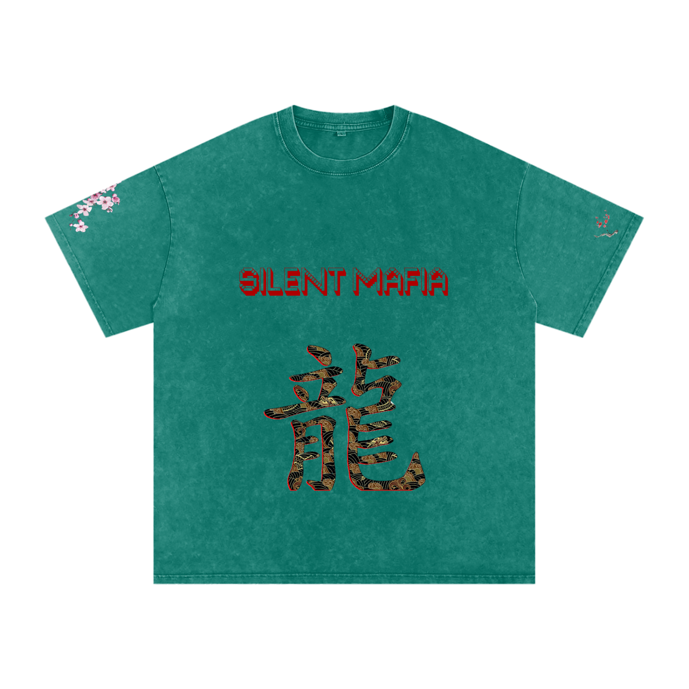Silent Mafia Snow Washed Oversized Cotton T-Shirt