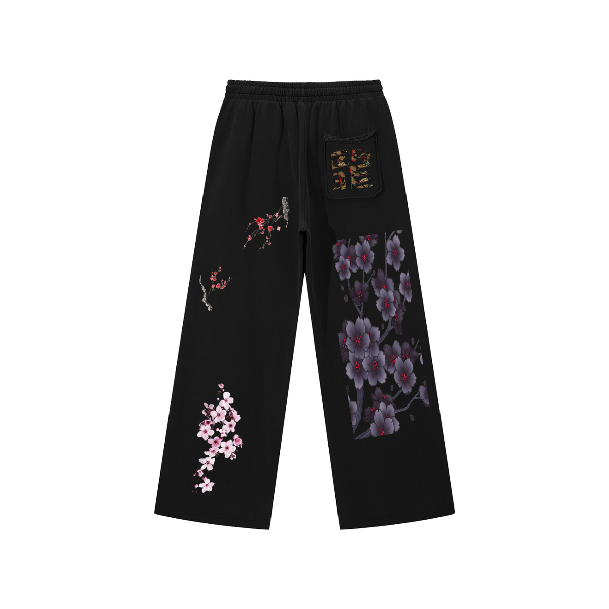 Silent Mafia Snow Washed Raw Edge Sweatpants