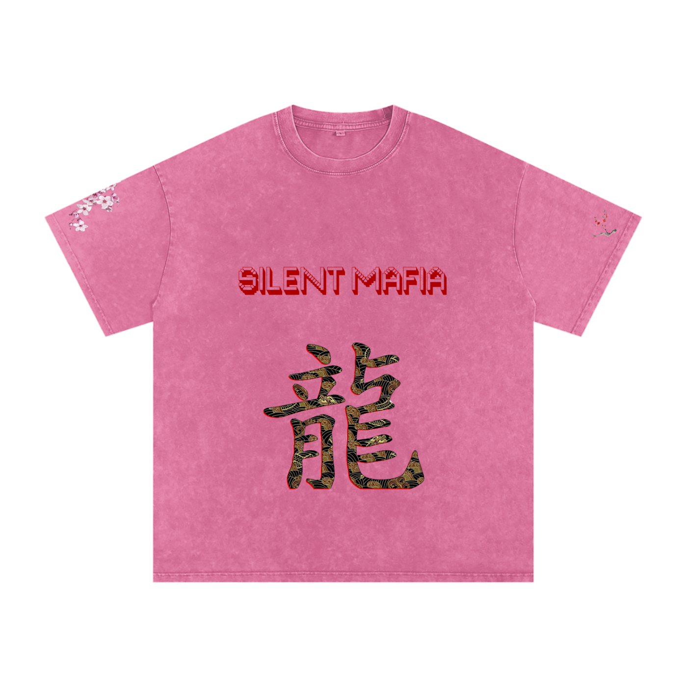 Silent Mafia Snow Washed Oversized Cotton T-Shirt