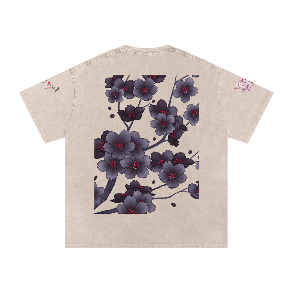 Silent Mafia Snow Washed Oversized Cotton T-Shirt