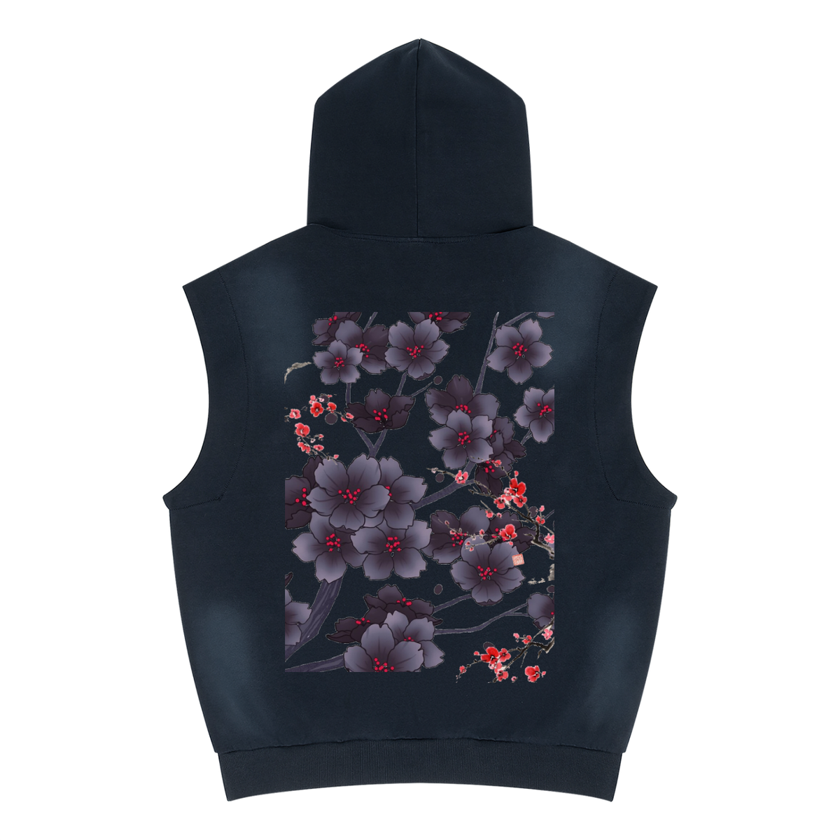 Silent Mafia Unisex Vintage Wash Sun Fade Sleeveless Hoodie