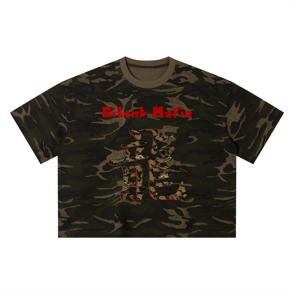 Silent Mafia Unisex Camo Boxy T-Shirt