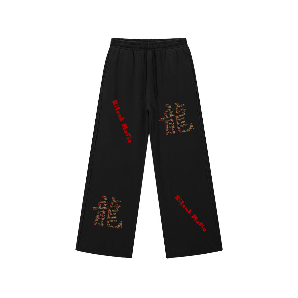 Silent Mafia Snow Washed Raw Edge Sweatpants