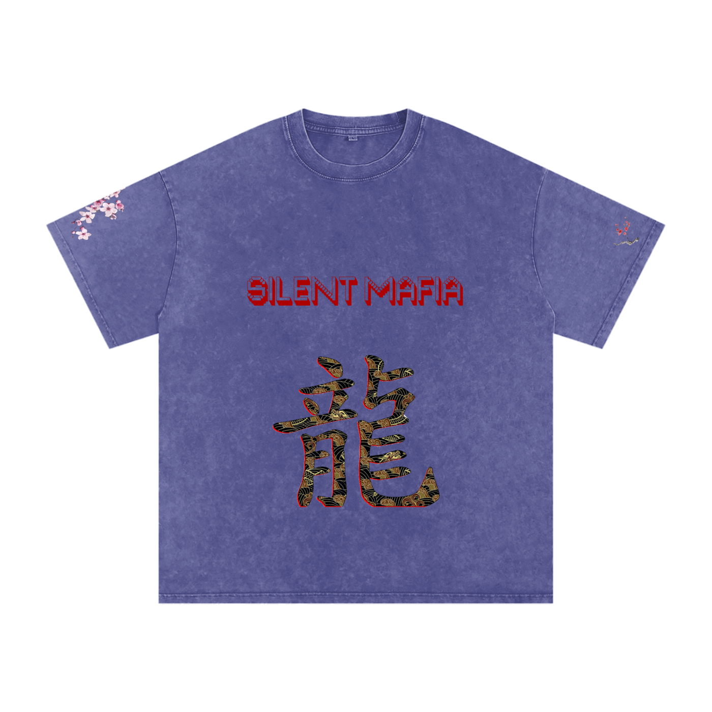 Silent Mafia Snow Washed Oversized Cotton T-Shirt