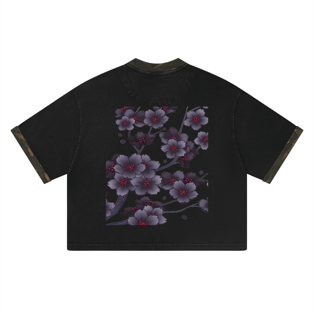 Silent Mafia Unisex Mineral Washed Boxy Panel T-Shirt
