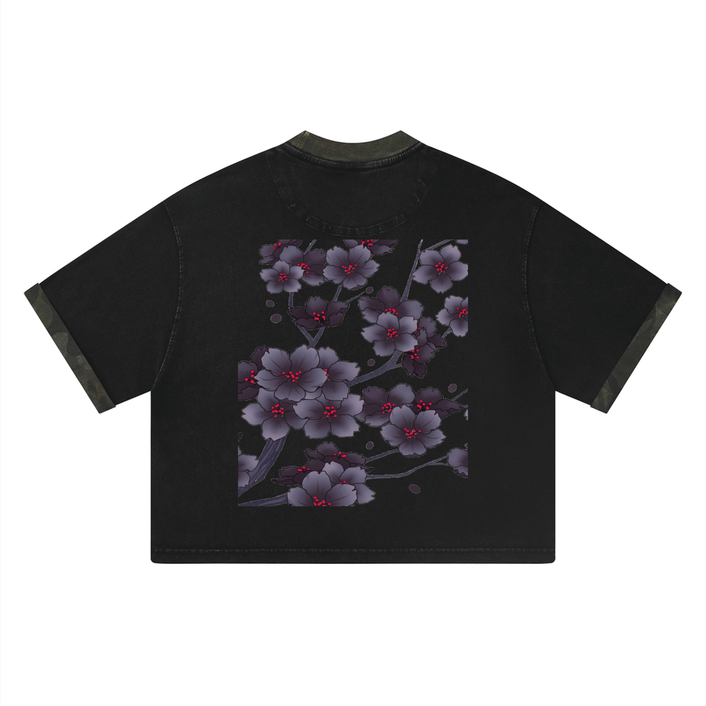 Silent Mafia Unisex Mineral Washed Boxy Panel T-Shirt