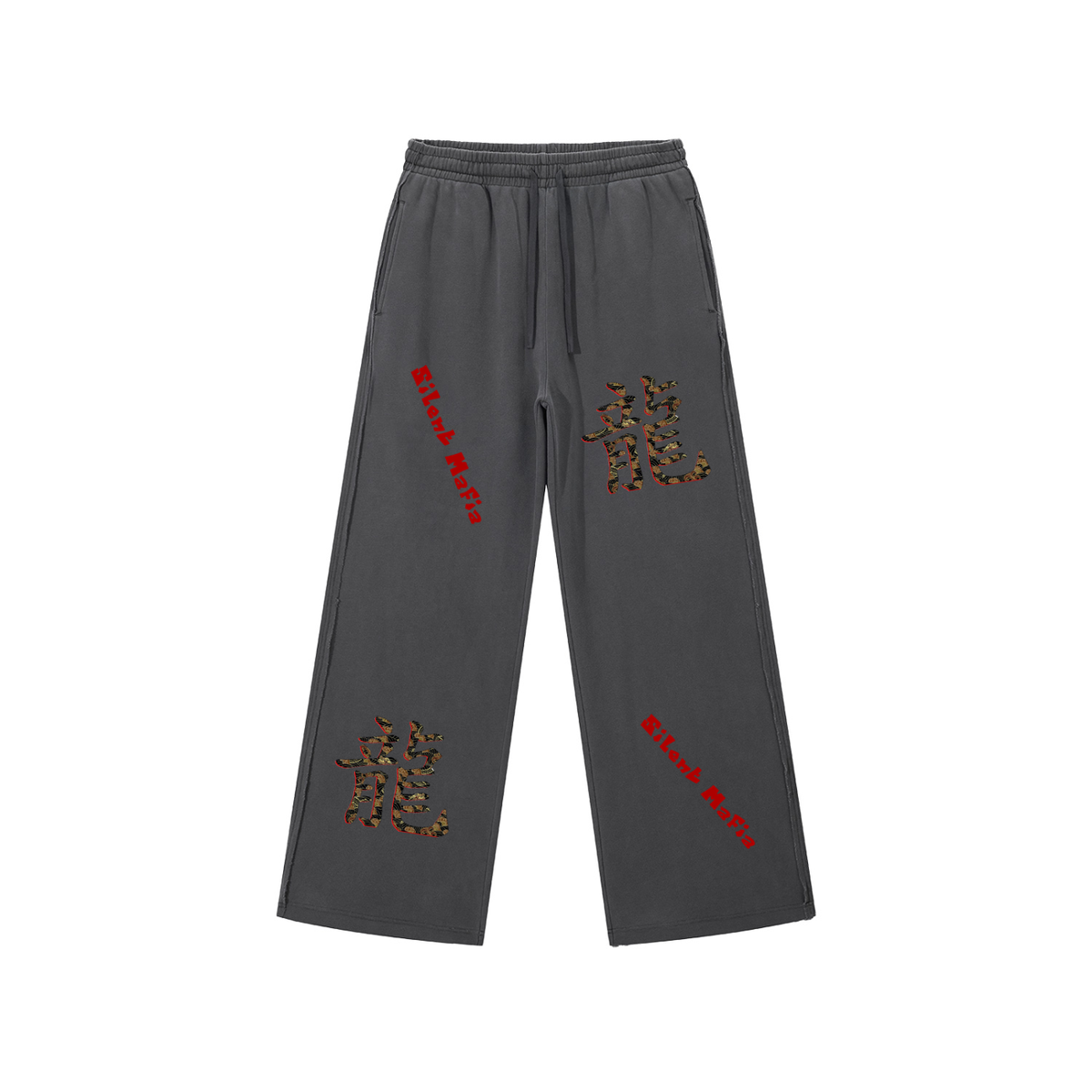 Silent Mafia Snow Washed Raw Edge Sweatpants