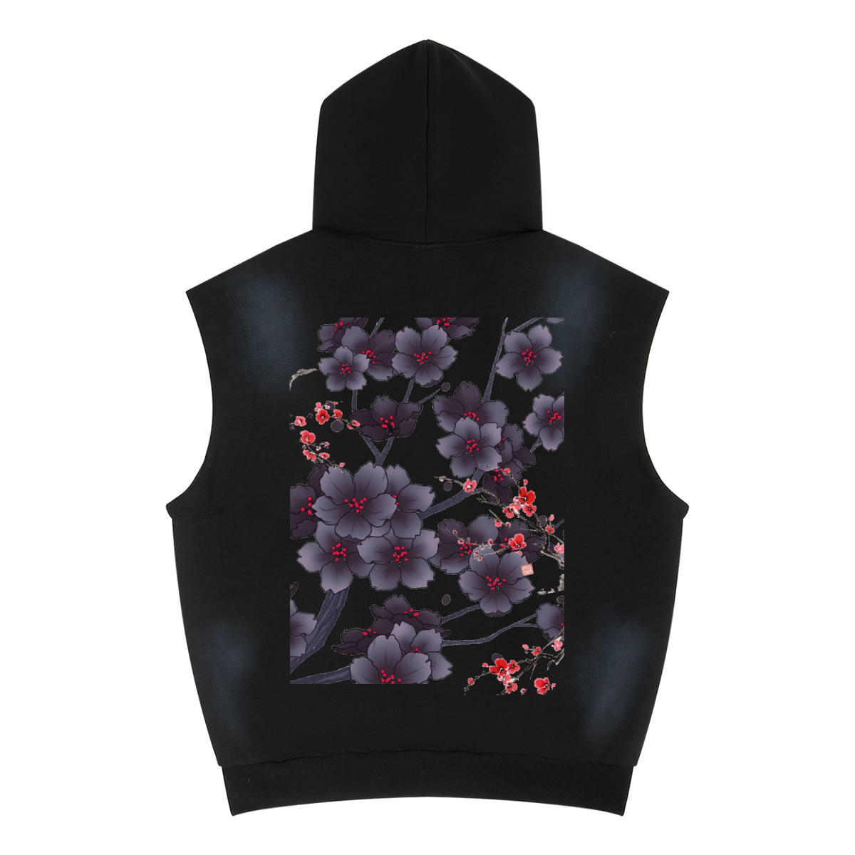 Silent Mafia Unisex Vintage Wash Sun Fade Sleeveless Hoodie