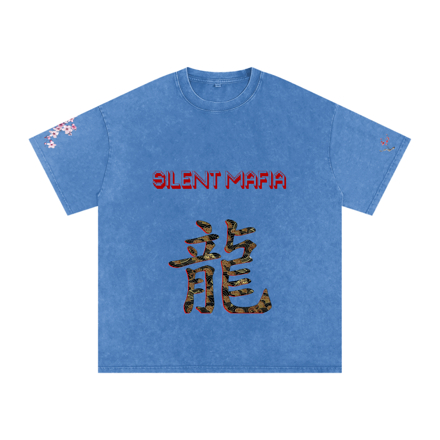 Silent Mafia Snow Washed Oversized Cotton T-Shirt