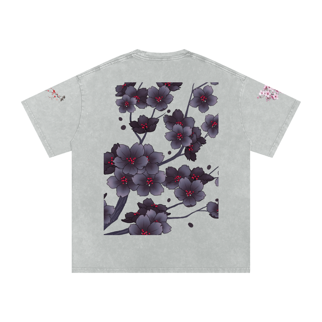 Silent Mafia Snow Washed Oversized Cotton T-Shirt