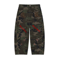 Silent Mafia Men’s Camo Barrel Leg Cargo Pants